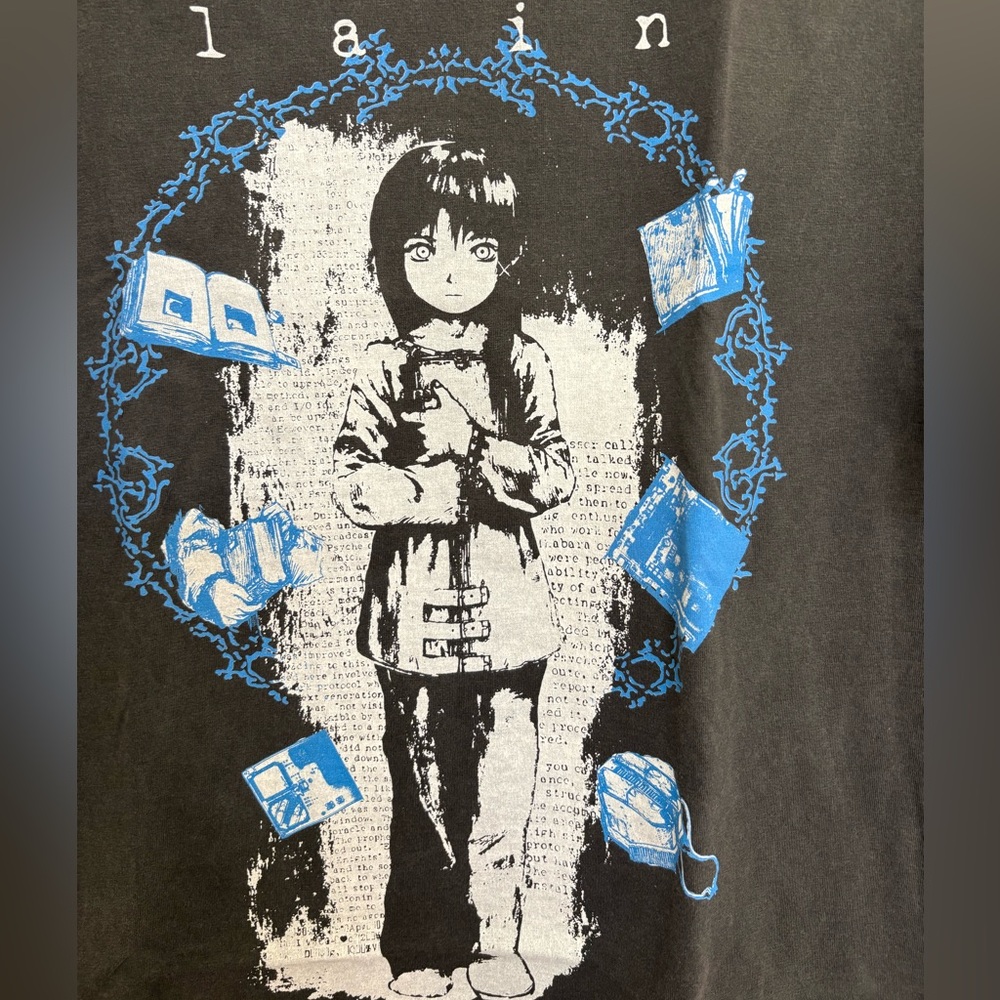 Damno Vintage Lain Anime Shirt Size M